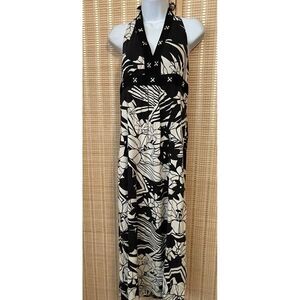 R&K Originals Dress Women 10 Floral Stretch Built In Bra Beaded Sundress